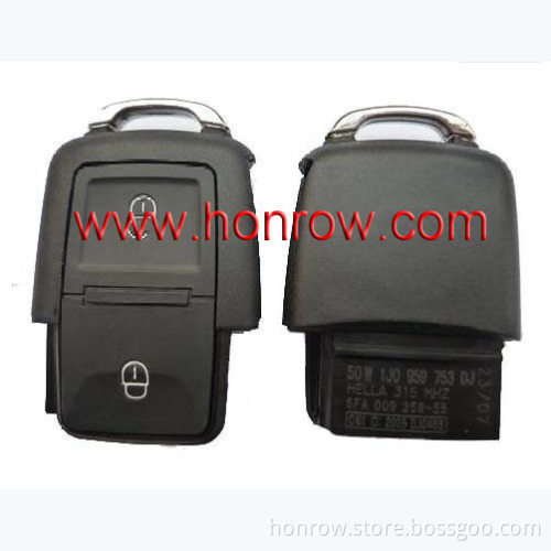 VW 2 Button car remote key duplicate 1J0 959 753 CT 433MHZ